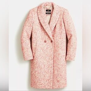 J Crew Tweed Daphne coat Guava 12 NWT